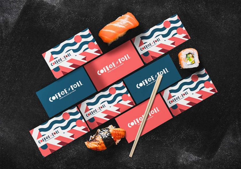 吸睛對比色！壽司外賣品牌VI設計