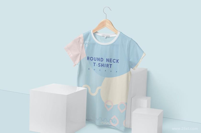 25xt-6500026 RoundNeckHalfSleevesT-ShirtMockupsz7.jpg