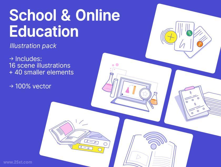 25xt-126642 SchoolOnlineEducationIllustrationsz3.jpg