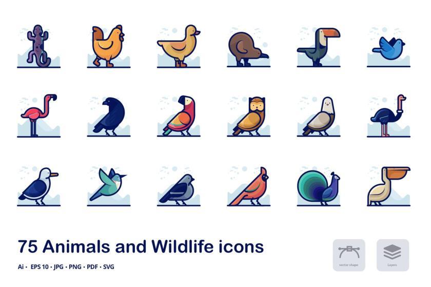 25xt-155437 AnimalsDetailedFilledOutlineIconsz4.jpg