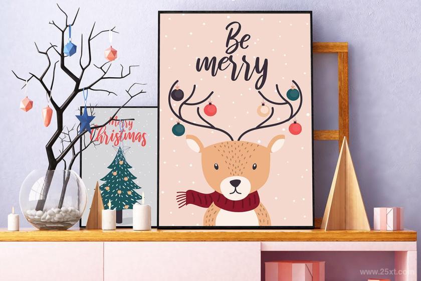 25xt-155492 SetofflatmodernhanddrawnChristmascardsz4.jpg