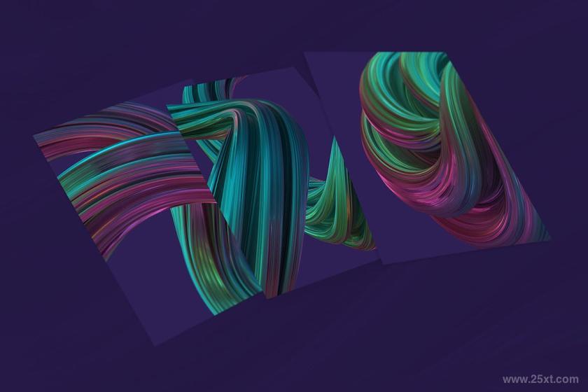 25xt-5042827 Abstract3DRenderingofTwistedShapes-Colorfulz4.jpg