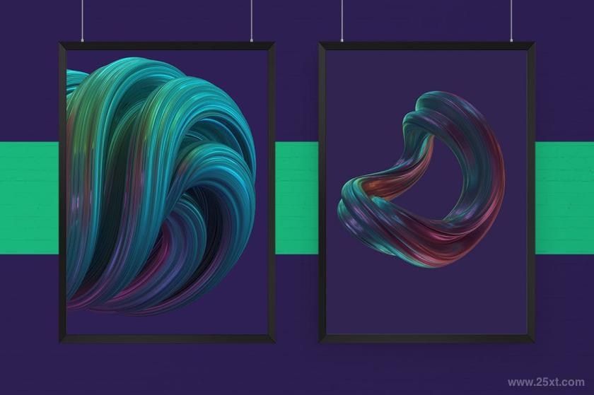 25xt-5042827 Abstract3DRenderingofTwistedShapes-Colorfulz6.jpg