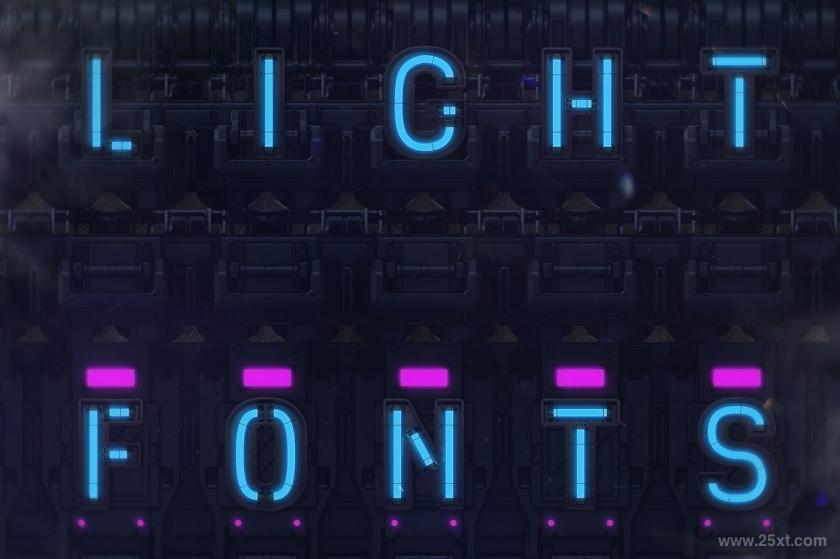 25xt-611112 FuturisticNeon3DLetteringView1z3.jpg