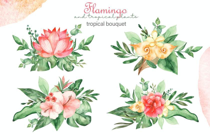 25xt-160418 Watercolorflamingosandtropicalplantsz5.jpg