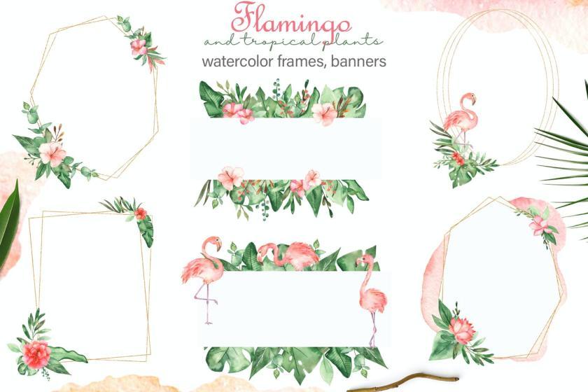 25xt-160418 Watercolorflamingosandtropicalplantsz6.jpg