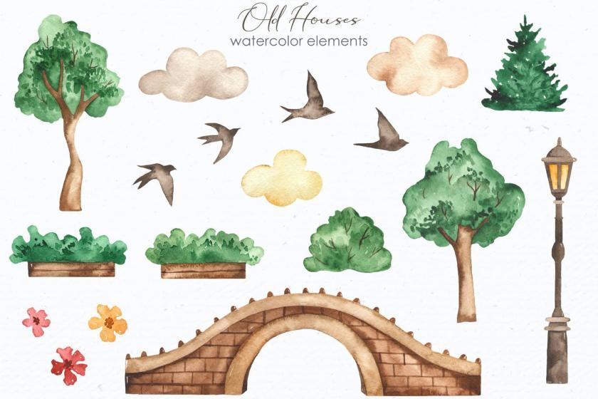 25xt-160435 WatercolorOldhousesz4.jpg
