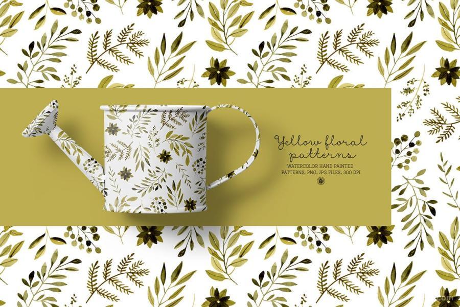 25xt-170830 Yellow-Floral-Patterns---watercolor-setz6.jpg