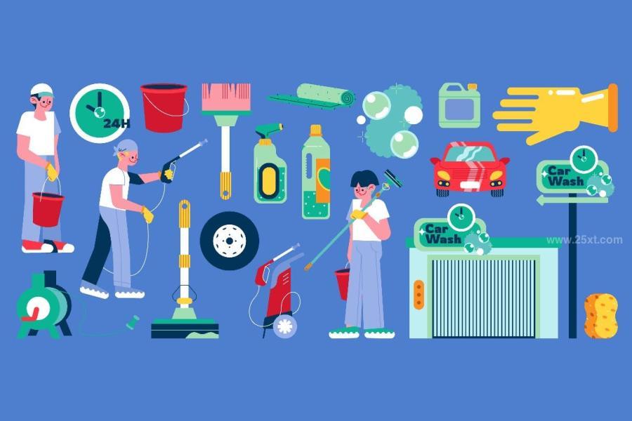 25xt-163098 Blue-Flat-Design-Car-Wash-Illustration-Setz3.jpg