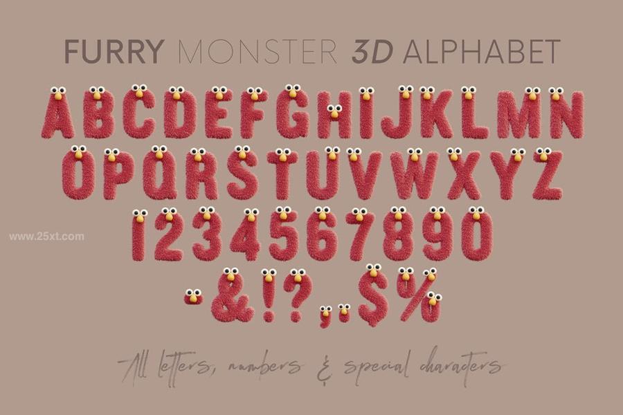 25xt-171118 Furry-Monsters---3D-Letteringz3.jpg