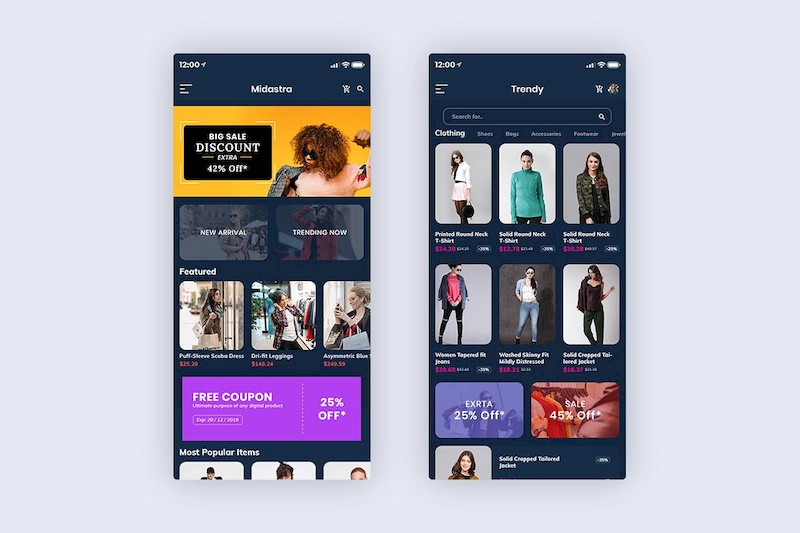 Midastra-Fashion Shopping Mobile App UI kit Dark-2.jpg
