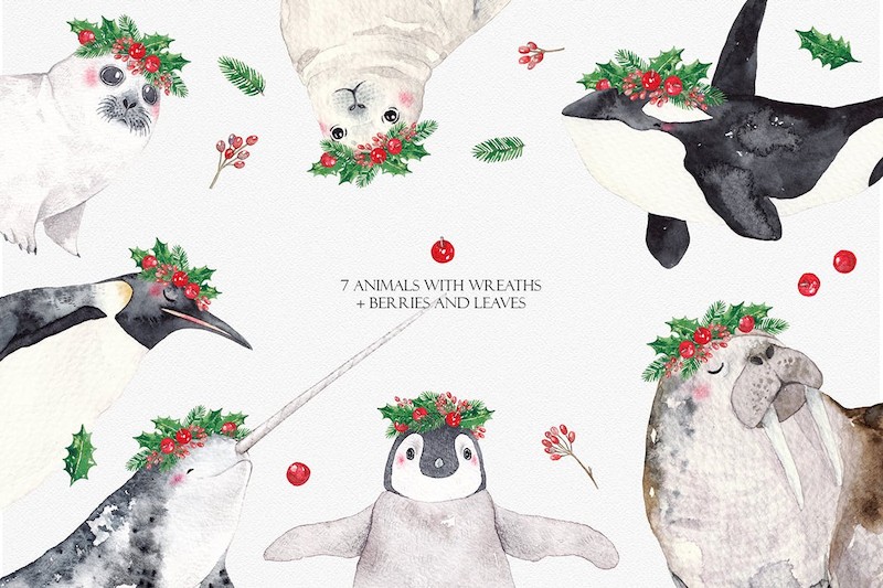 ARCTIC ANIMALS watercolor set-2.jpg