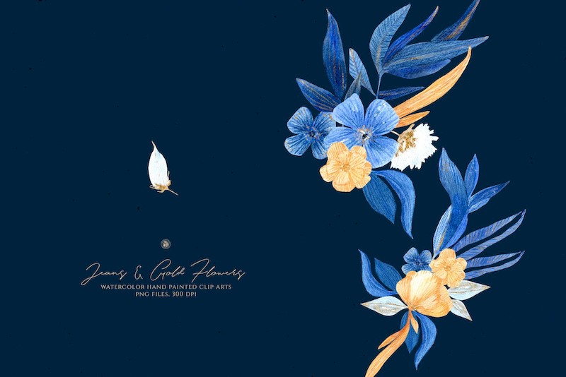 Jeans and Gold Flowers-1.jpg