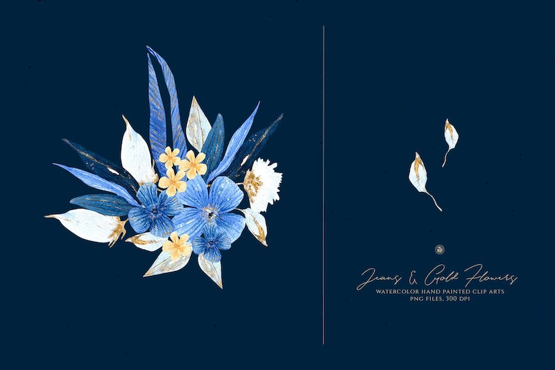 Jeans and Gold Flowers-4.jpg