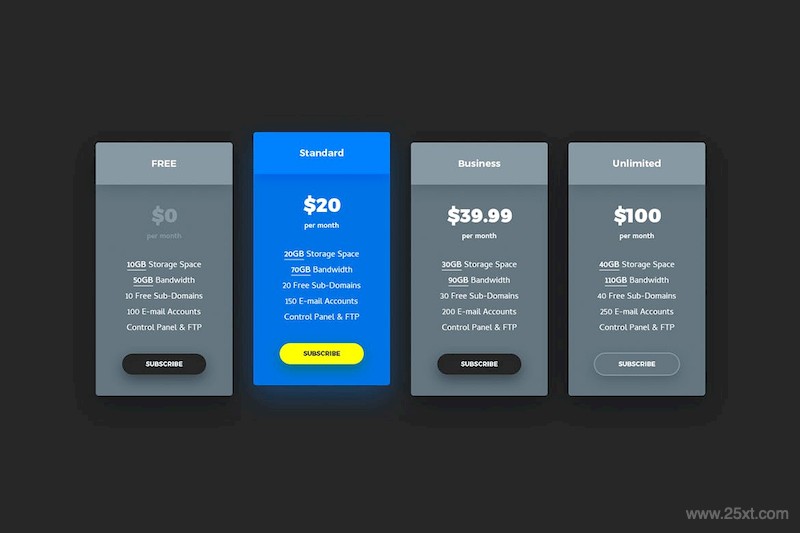 Soft Material Pricing Table PSD Templates-6.jpg