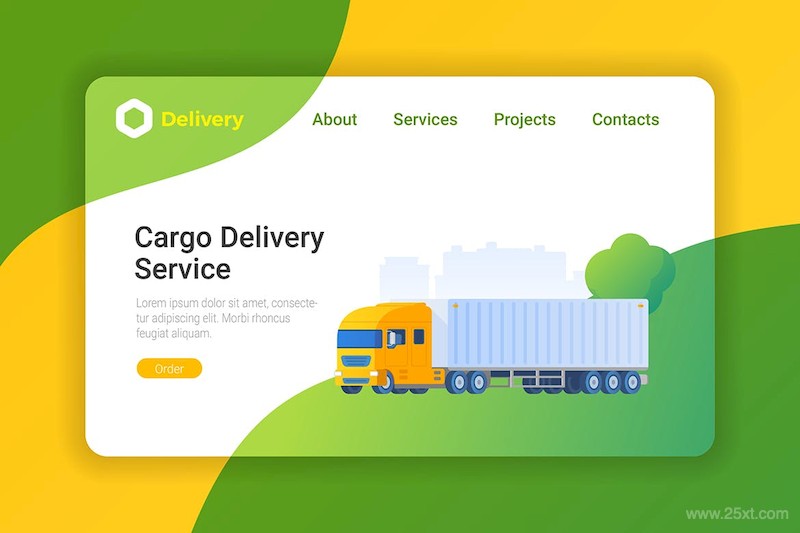 Delivery Flat style Landing Page-2.jpg