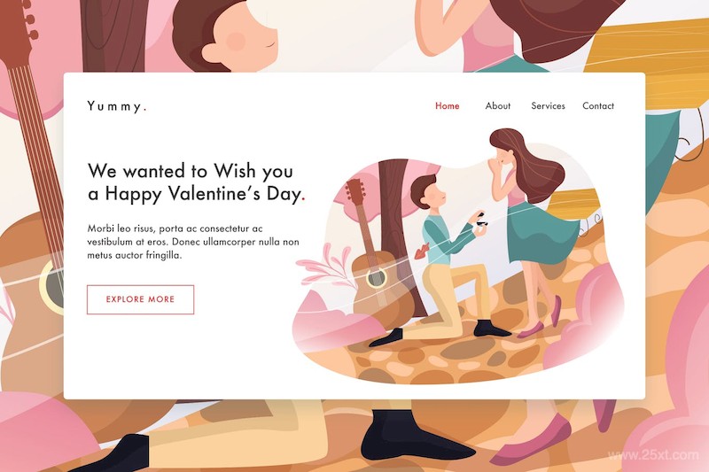 Love Story web template for Landing Page-5.jpg