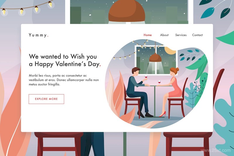 Love Story web template for Landing Page-1.jpg