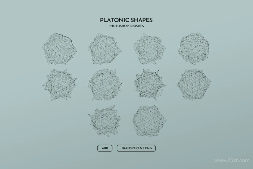 Platonic Polygonal Shapes Photoshop Brushes 5.jpg