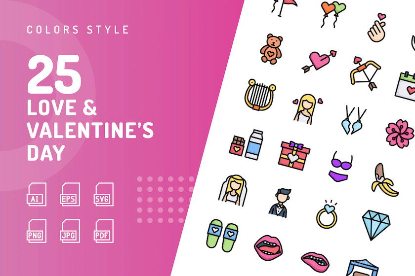 Love & Valentine's Day Color Icons 1.jpg