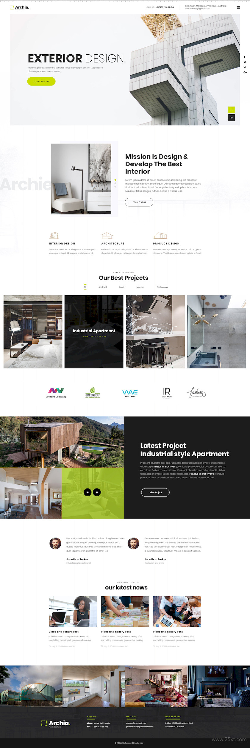 Archia - Architecture & Interior Adobe XD template 1.jpg