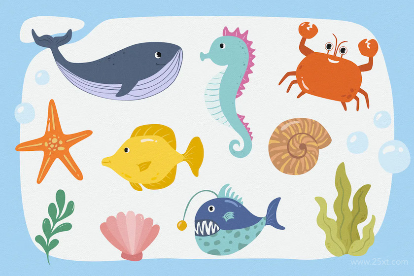 Underwater World Vector Clipart Pack 5.jpg
