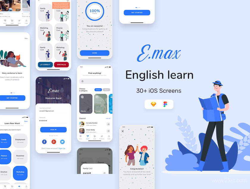 Emax English Learn UI KIT 1.jpg