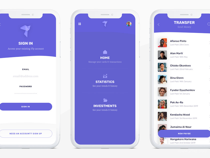 Fly - Banking Investment Mobile UI Kit3.jpg
