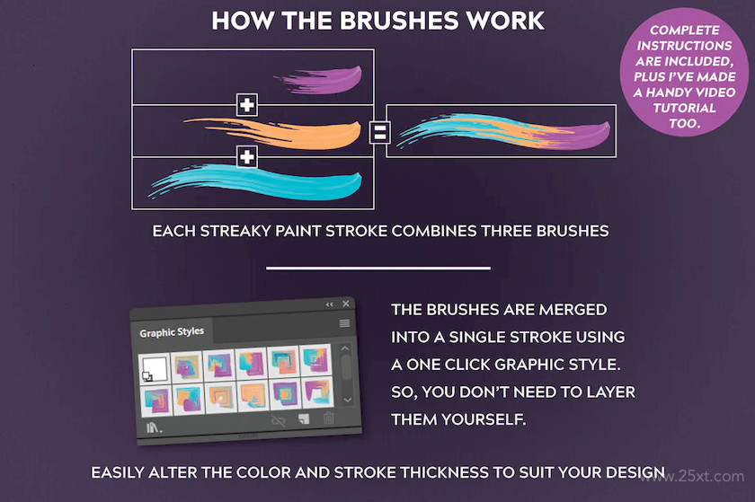 Multi-color Mixed Paint Brushes2.jpg