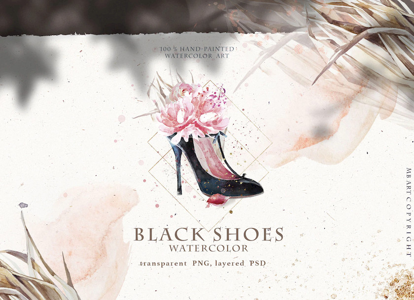 483416 Cinderella's shoe watercolor 7.jpg