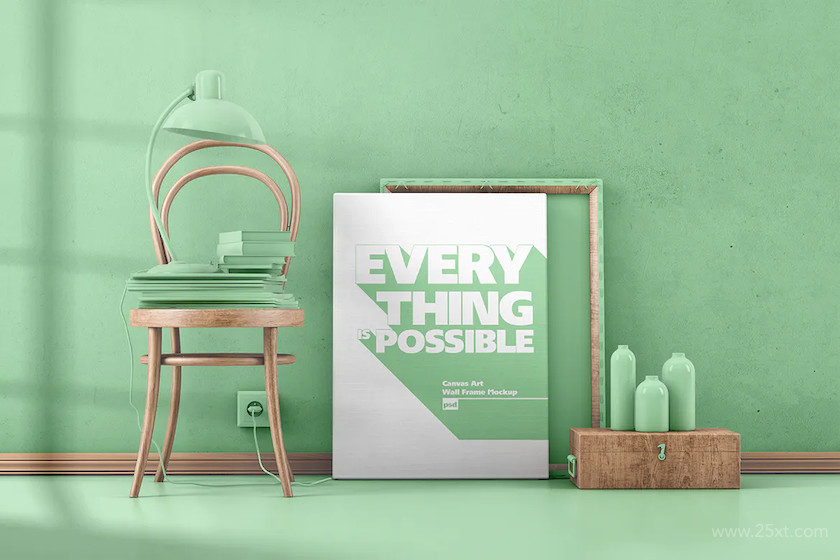 483562 Canvas Art Wall Frame Monochrome Scene Mockup 5.jpg