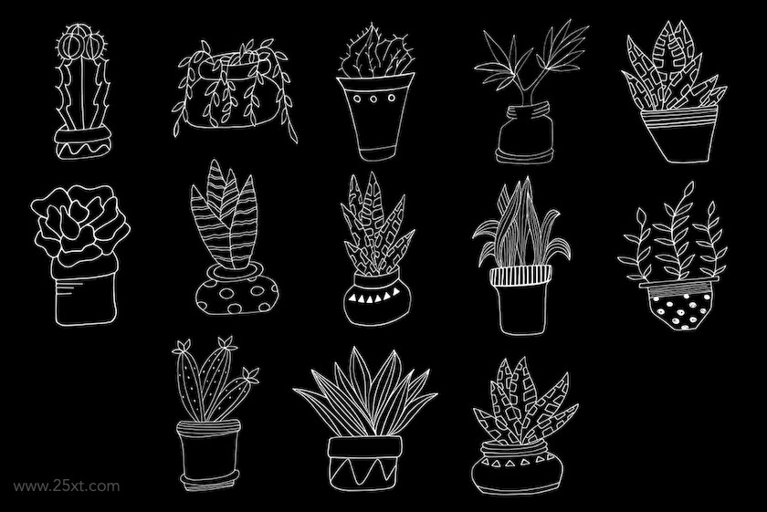 25xt-483903 30+ Hand Drawn Doodle Potted Plants Cliparts4.jpg