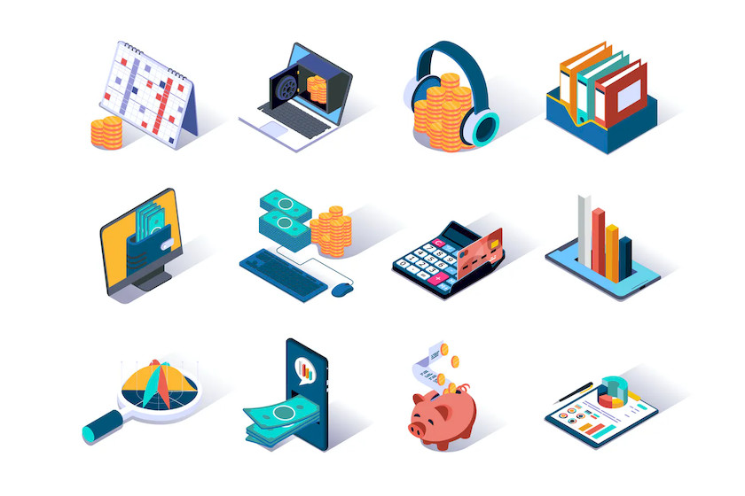 25xt-483961 Accounting and Auditing Isometric Icons Set.jpg