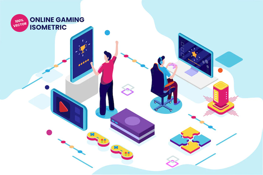 25xt-483968 Isometric Online Gaming Vector Illustration.jpg