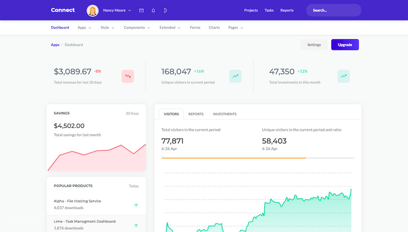 25xt-484060 Connect - Responsive Admin Dashboard Template.jpg