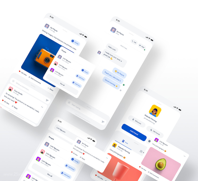 25xt-484075 SSocial - App UI Kit2.jpg