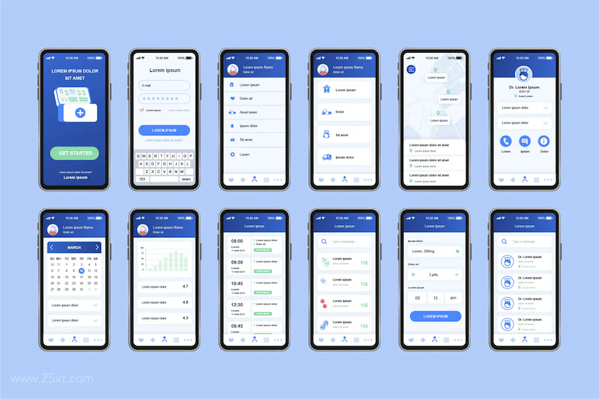 25xt-484146 Pharmacy Unique Mobile App UI Kit.jpg
