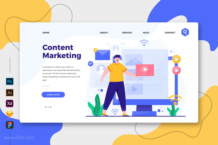 25xt-484309 Content Marketing - Web & Mobile Landing Page.jpg