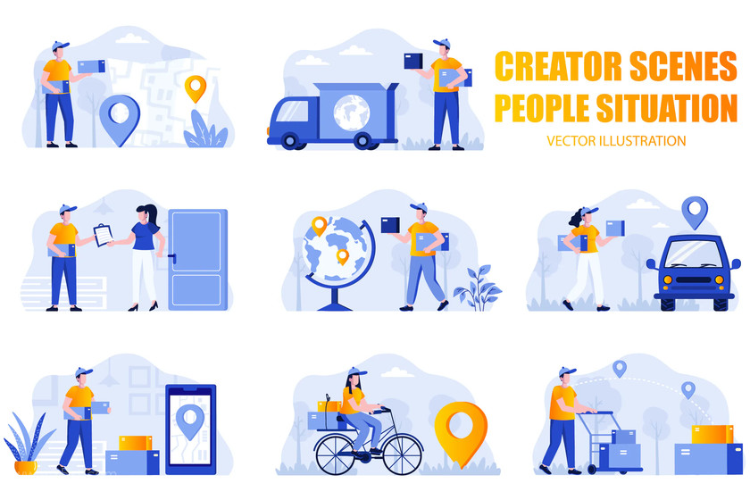 25xt-484485 Delivery People Character Scene Creator Kit.jpg