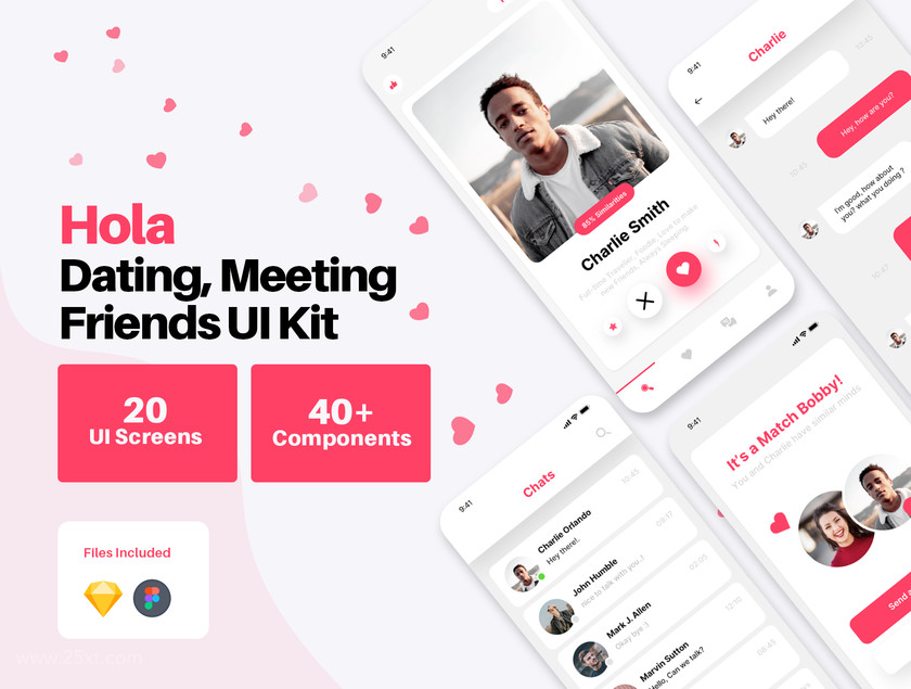 25xt-484678 Hola - Dating, Relationship & Social Media App UI Kit1.jpg