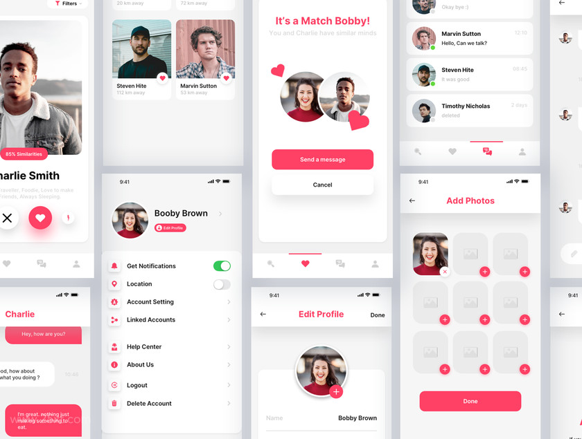25xt-484678 Hola - Dating, Relationship & Social Media App UI Kit4.jpg