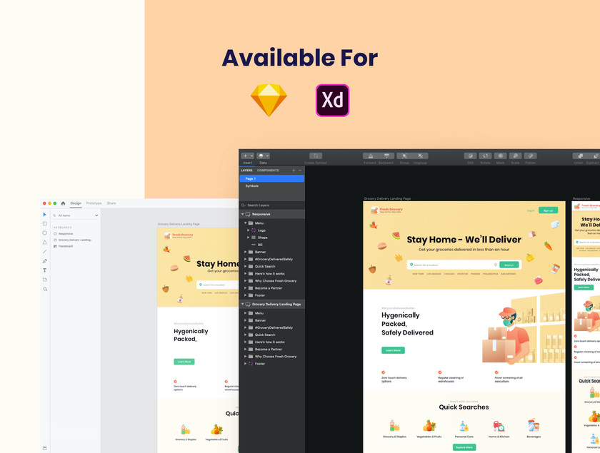 25xt-484680 Fresh Grocery - Landing Page Design Template2.jpg