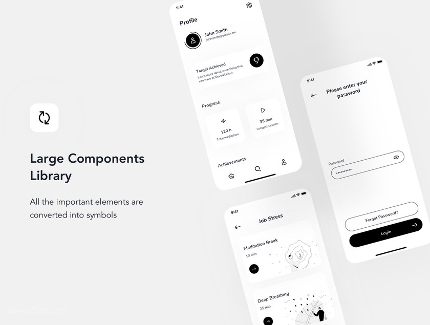 25xt-484703 Relax.io 2.0 - Meditation App UI Kit3.jpg