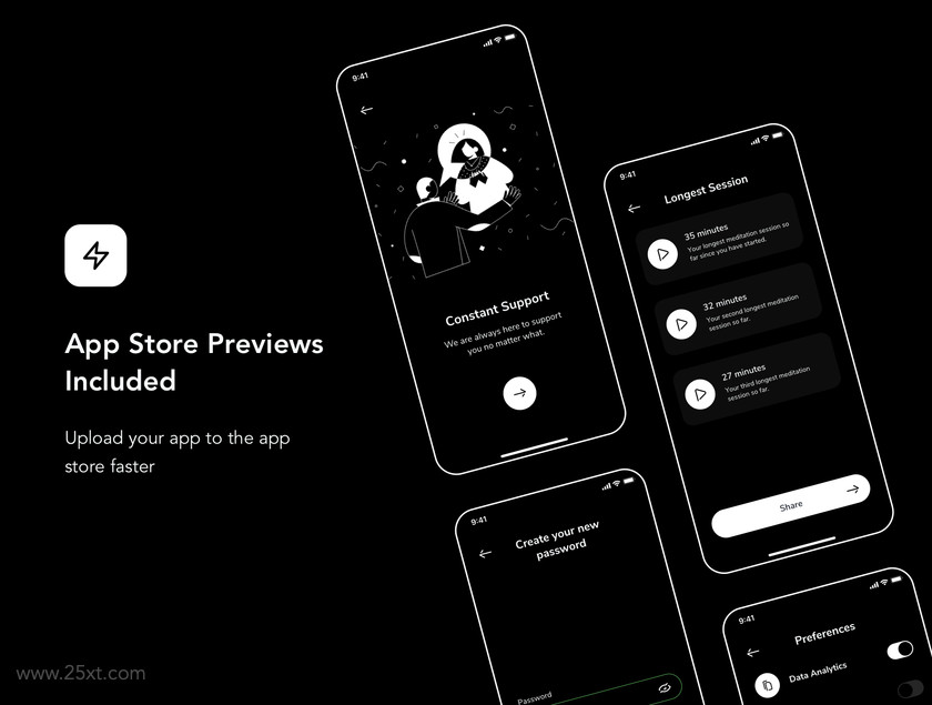 25xt-484703 Relax.io 2.0 - Meditation App UI Kit6.jpg