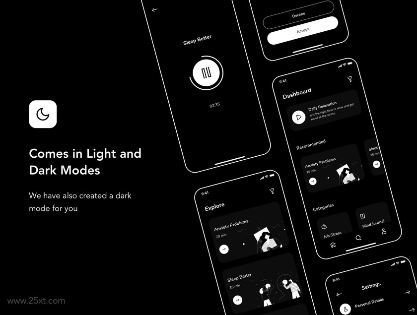 25xt-484703 Relax.io 2.0 - Meditation App UI Kit5.jpg