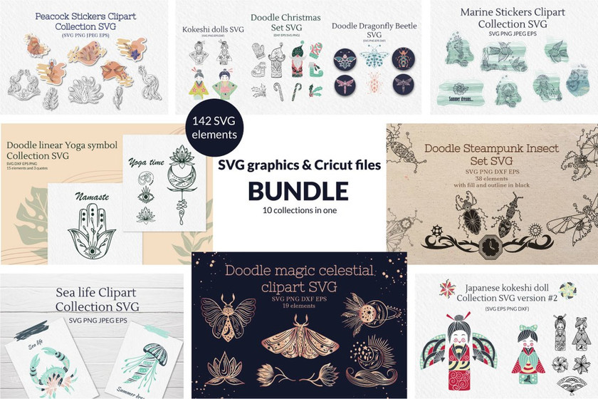 25xt-484719 Doodle linear SVG graphics & Cricut files Bundle 4.jpg