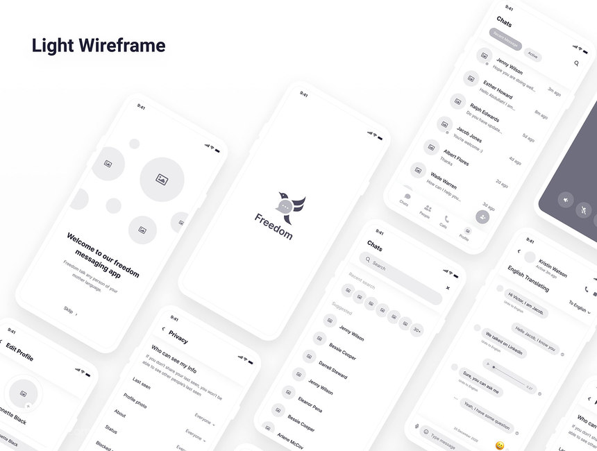25xt-484985 Freedom Messaging App UI Kit 4.jpg
