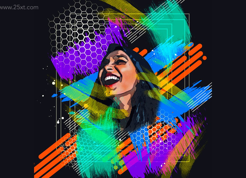 25xt-485185-Vector Mixed Art Photoshop Action2.jpg