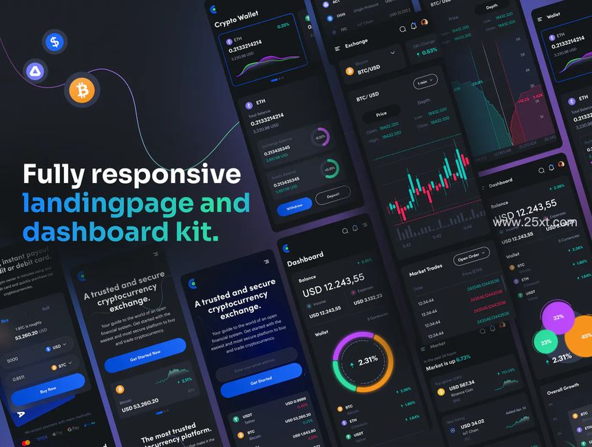 25xt-485481-Cryptolly - Cryptocurrency Web & Dashboard UI Kit6.jpg