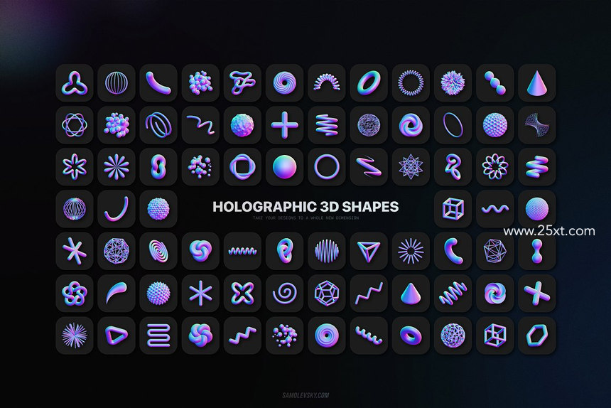 25xt-486029-Holographic 3D shapes collection13.jpg